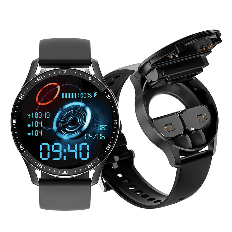 2 in 1 Smart Watch with Earbuds(For iPhone & Android)