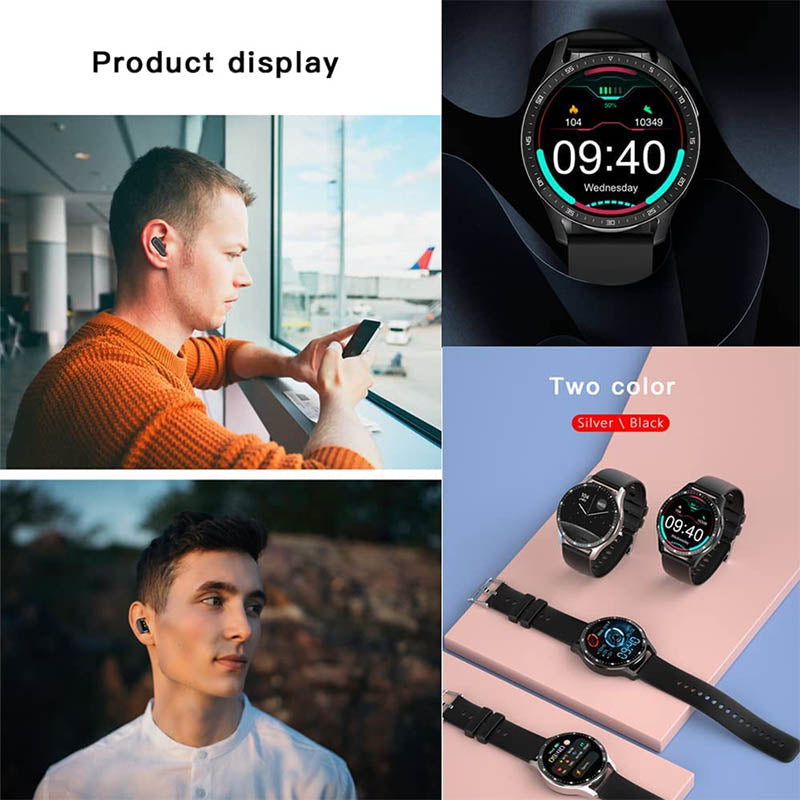 2 in 1 Smart Watch with Earbuds(For iPhone & Android)