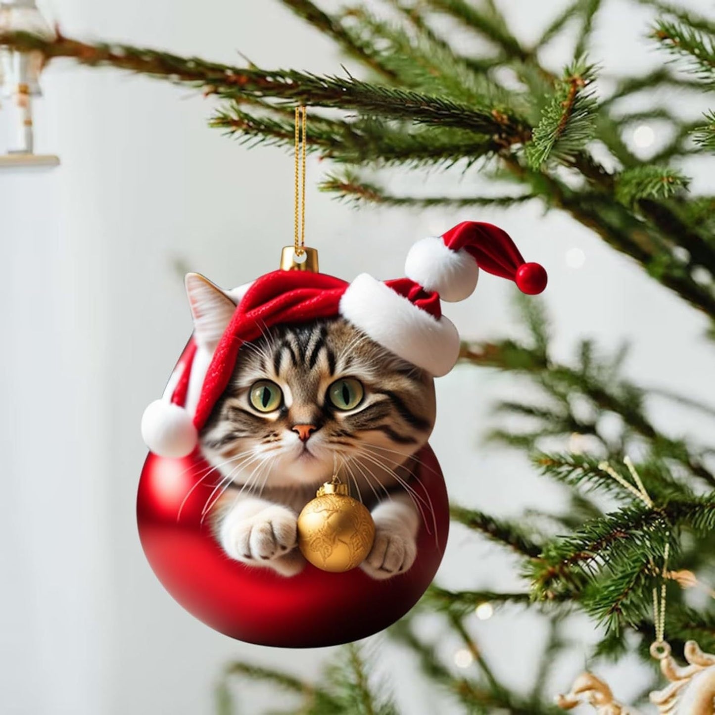 🎄10 броя 😻Котешки коледни украси за елха✨ Висящи котешки украси