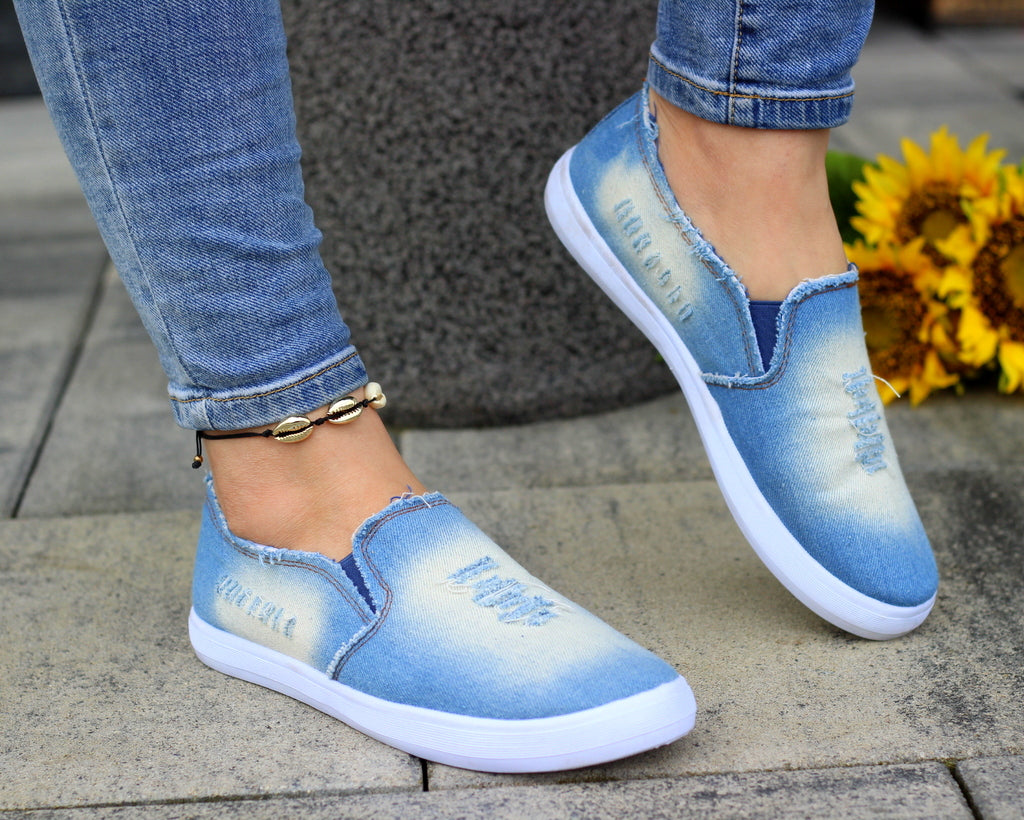 Trampki Tenisówki Slip On Jeans WSUWANE