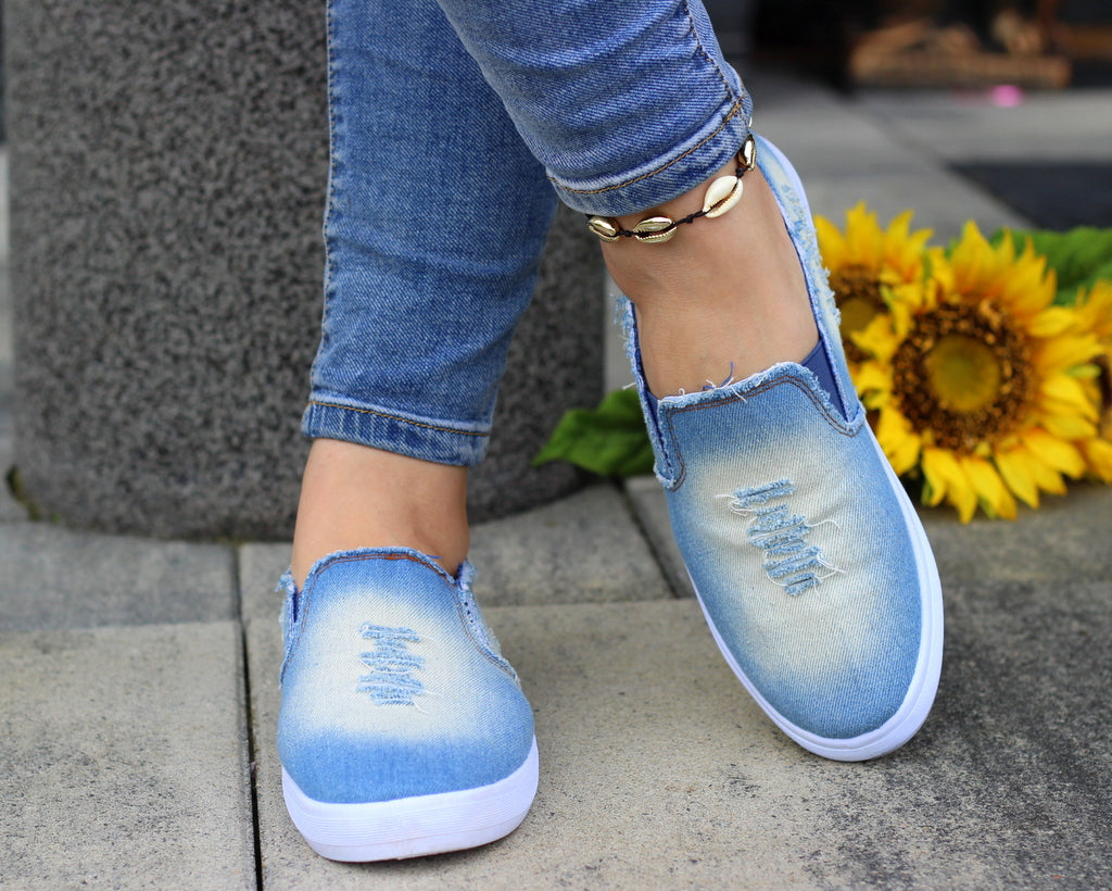 Trampki Tenisówki Slip On Jeans WSUWANE