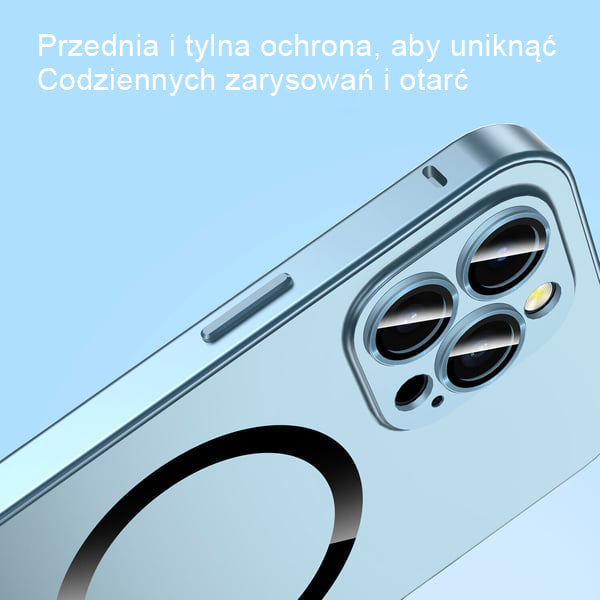 Ładowanie magnetyczne aluminiowe matowe etui do iPhone.