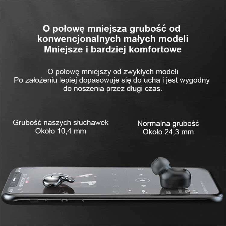 Bezprzewodowy wodoodporny zestaw słuchawkowy Bluetooth (efekt dźwiękowy 5.2)