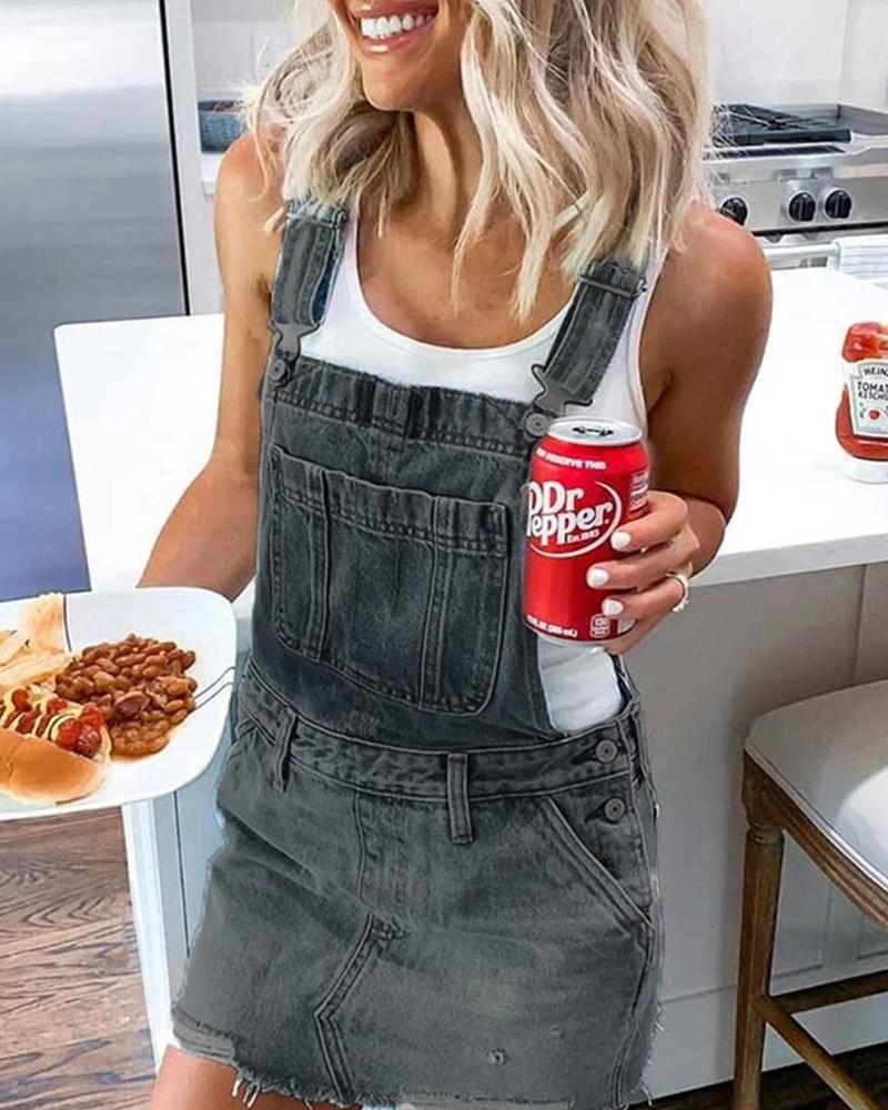 Women's Denim Strap Dress