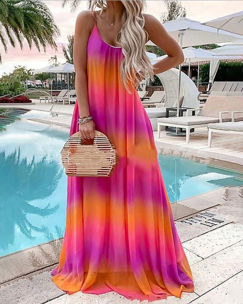 Tie-dye Suspender Dress